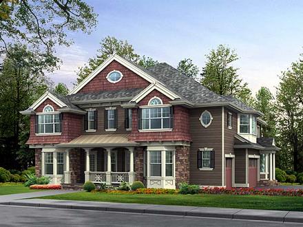 Colonial Traditional Elevation of Plan 87615