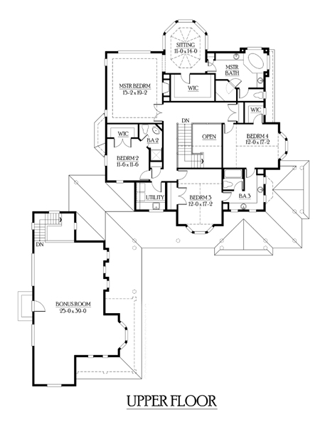 Country Farmhouse Level Two of Plan 87616