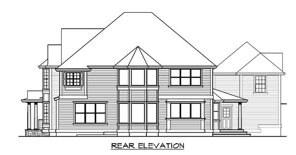 Country Farmhouse Rear Elevation of Plan 87616