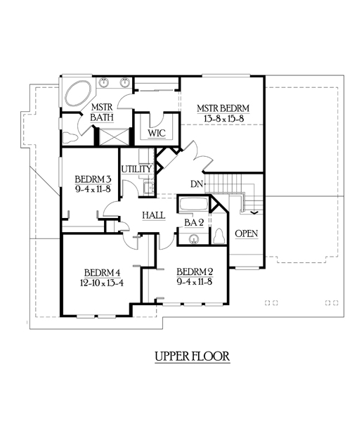 Bungalow Craftsman Level Two of Plan 87625