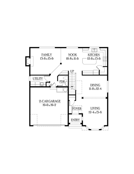 House Plan 87626 First Level Plan