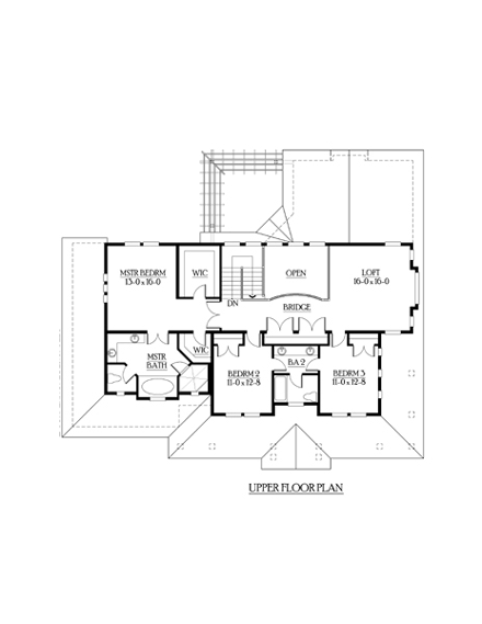 House Plan 87633 Second Level Plan