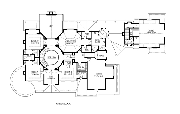 Country Farmhouse Level Two of Plan 87639