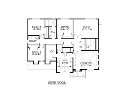 House Plan 87647 Second Level Plan
