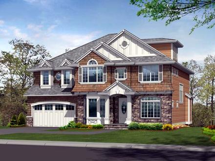 Colonial Traditional Elevation of Plan 87647