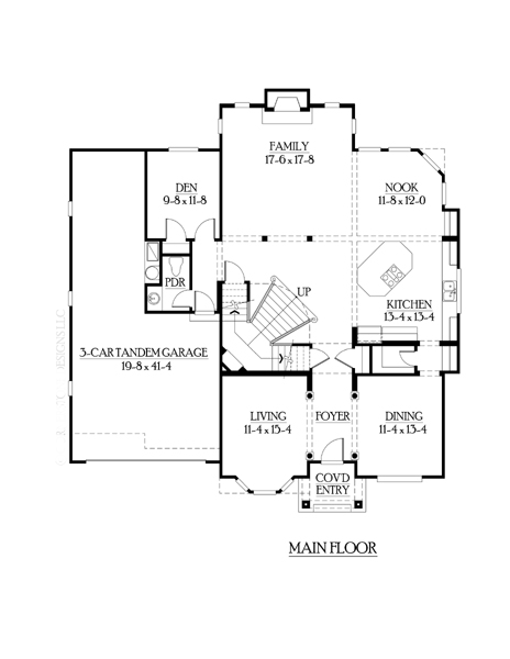 Colonial Traditional Level One of Plan 87648