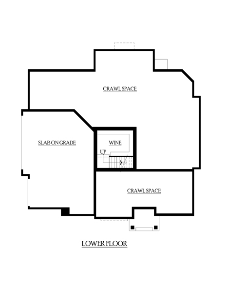 Traditional Lower Level of Plan 87649