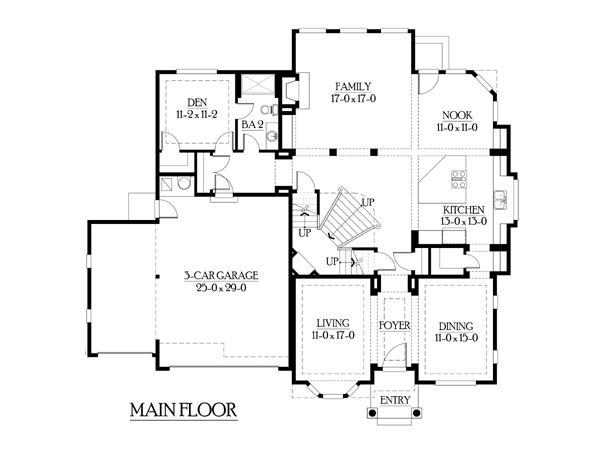 Colonial Traditional Level One of Plan 87654