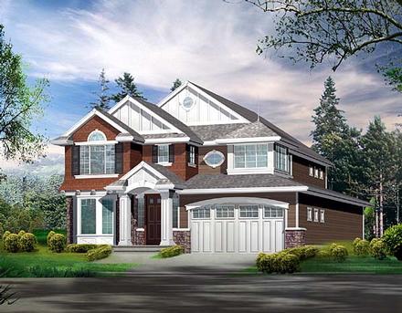 Colonial Elevation of Plan 87660