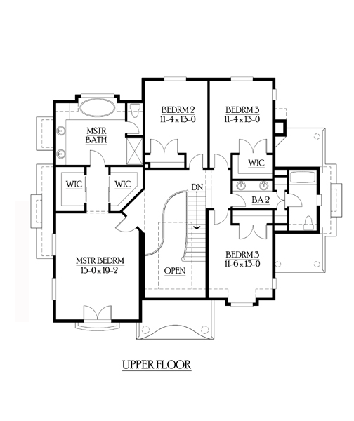 Colonial Craftsman European Level Two of Plan 87663