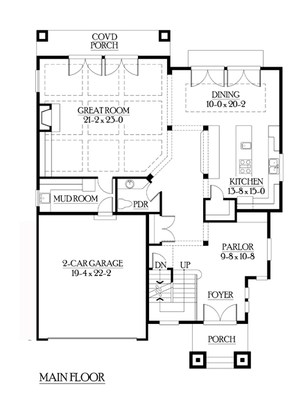 Craftsman Tuscan Level One of Plan 87666