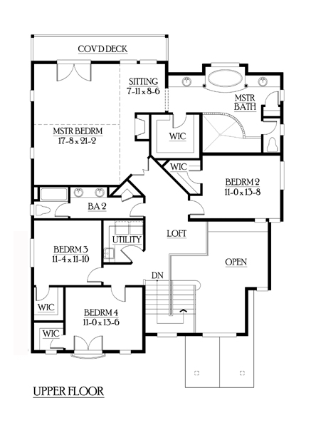 Craftsman Tuscan Level Two of Plan 87666