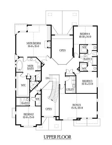 House Plan 87671 Second Level Plan