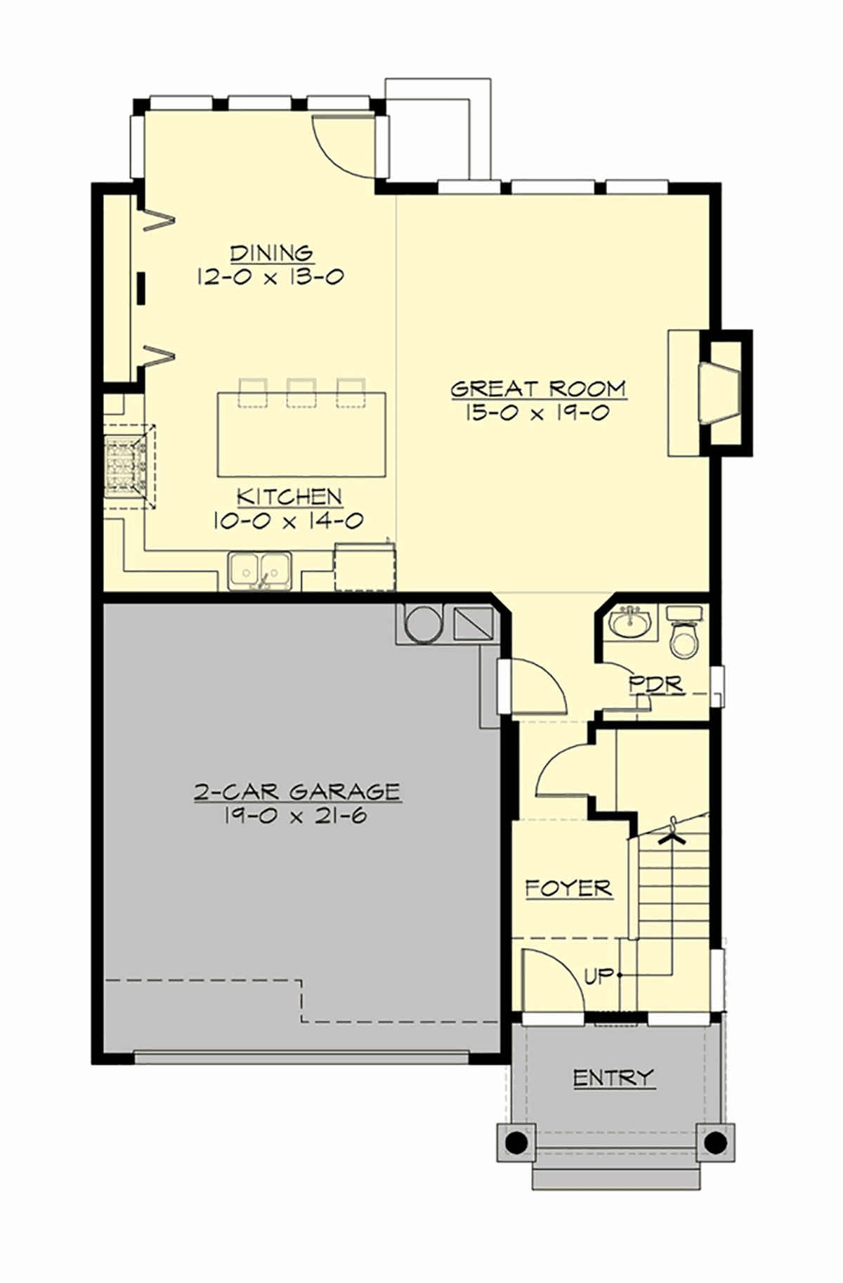 Craftsman Traditional Level One of Plan 87682