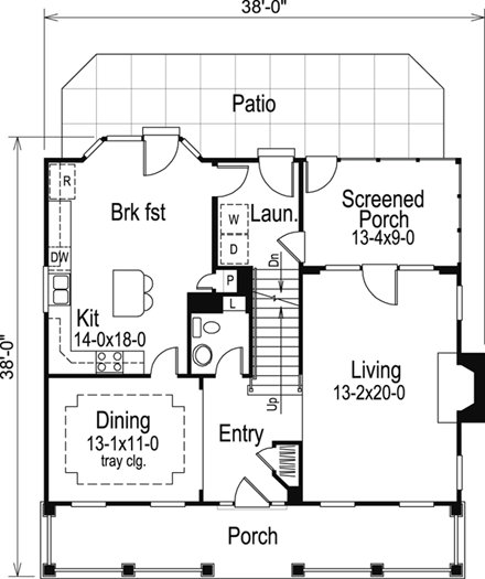 House Plan 87803 First Level Plan