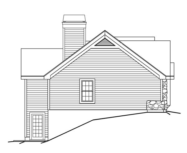 Cape Cod, Country, Ranch, Traditional Plan with 1532 Sq. Ft., 3 Bedrooms, 2 Bathrooms, 2 Car Garage Picture 2