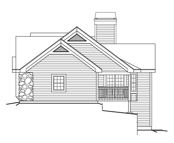 Cape Cod, Country, Ranch, Traditional Plan with 1532 Sq. Ft., 3 Bedrooms, 2 Bathrooms, 2 Car Garage Picture 3