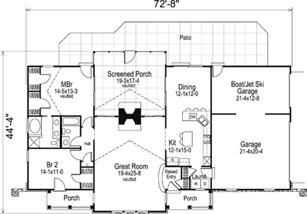 House Plan 87808 First Level Plan