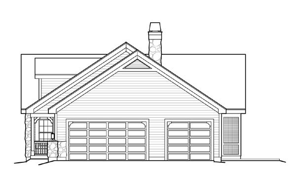 Cape Cod, Cottage, Country, Ranch, Victorian Plan with 1568 Sq. Ft., 2 Bedrooms, 2 Bathrooms, 3 Car Garage Picture 3