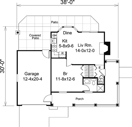 House Plan 87813 First Level Plan