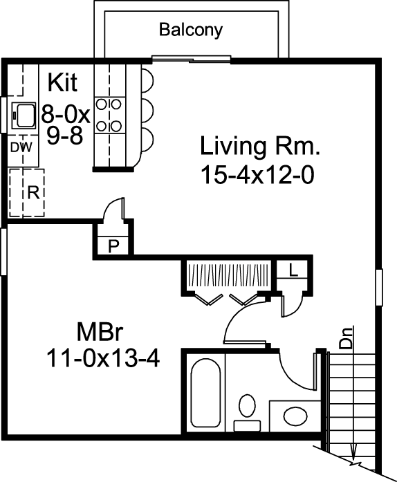 Cottage Country Craftsman Saltbox Southern Traditional Level Two of Plan 87815