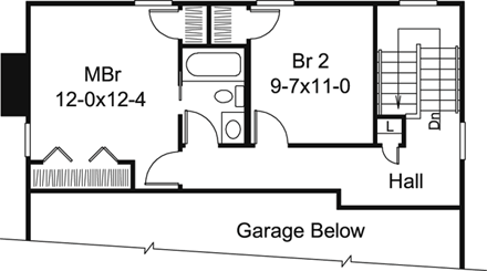 House Plan 87816 Second Level Plan