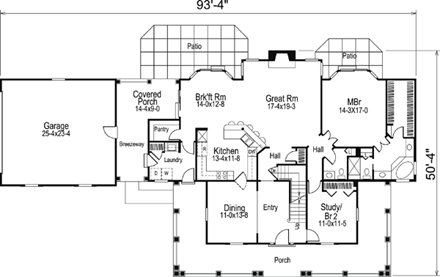 House Plan 87818 First Level Plan