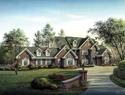 Cape Cod Country European Traditional Elevation of Plan 87820