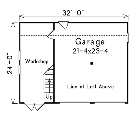Garage Plan 87826 - 2 Car Garage First Level Plan