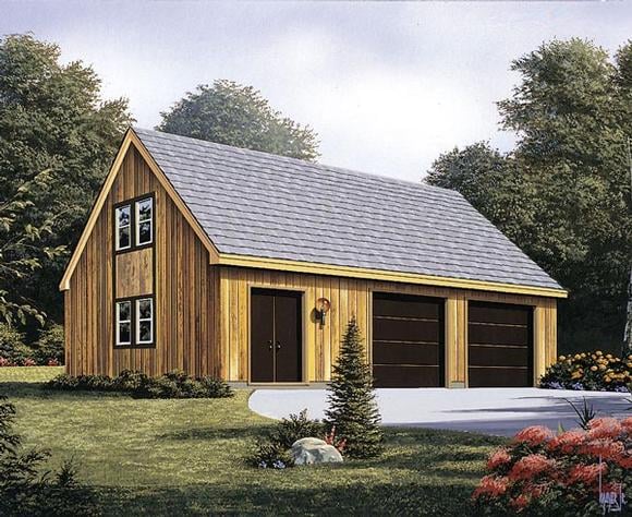 Garage Plan 87826 - 2 Car Garage Elevation