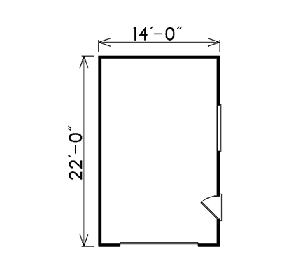 Garage Plan 87827 - 1 Car Garage First Level Plan