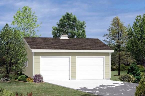 Garage Plan 87855 - 2 Car Garage Elevation