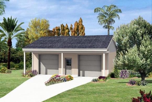 Garage Plan 87863 - 2 Car Garage Elevation