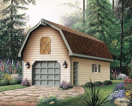 Garage Plan 87865 - 1 Car Garage Elevation