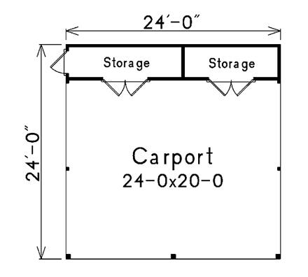 Garage Plan 87867 - 2 Car Garage First Level Plan