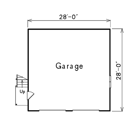 Garage Plan 87883 - 2 Car Garage Apartment First Level Plan