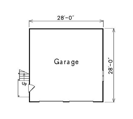 Garage Plan 87888 - 2 Car Garage Apartment First Level Plan