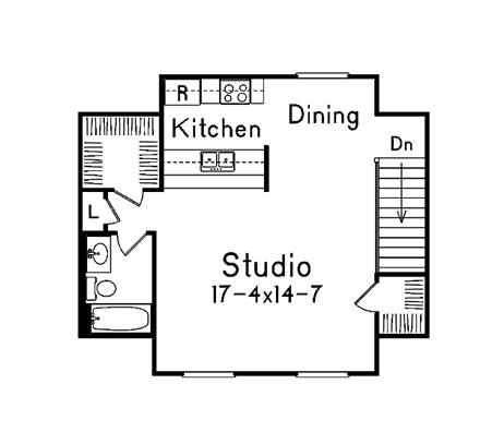 Garage Plan 87892 - 2 Car Garage Apartment Second Level Plan