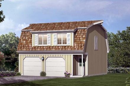 Garage Plan 87892 - 2 Car Garage Apartment Elevation