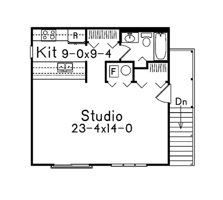 Garage Plan 87893 - 2 Car Garage Apartment Second Level Plan