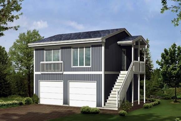 Garage Plan 87893 - 2 Car Garage Apartment Elevation