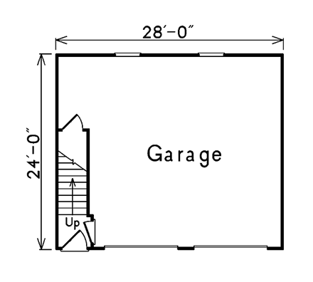 Garage Plan 87894 - 2 Car Garage Apartment First Level Plan