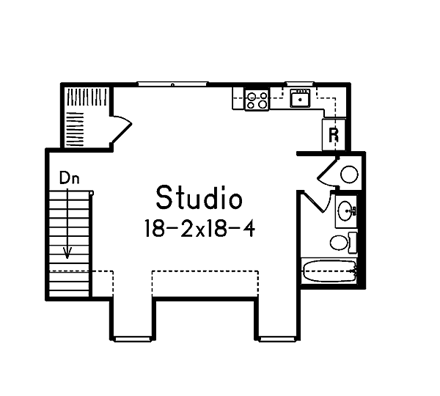 Garage Plan 87894 - 2 Car Garage Apartment Second Level Plan