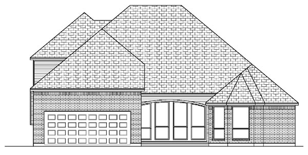 European Rear Elevation of Plan 87904