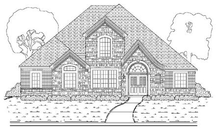 European Elevation of Plan 87911