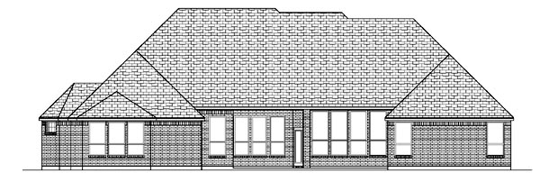 European Rear Elevation of Plan 87925