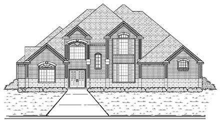 European Elevation of Plan 87927