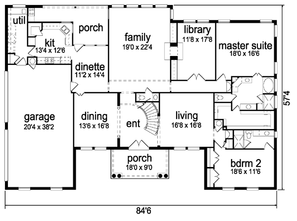 Colonial European Level One of Plan 87942