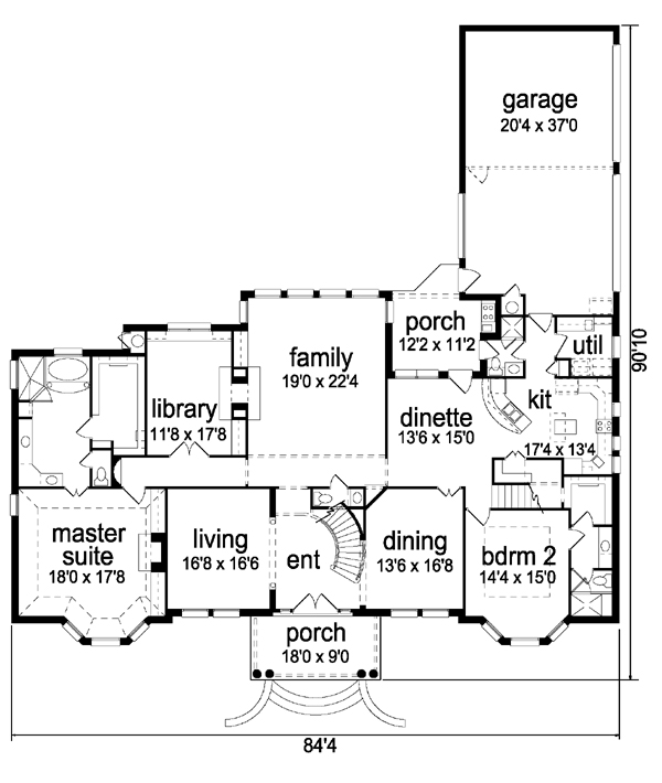 Colonial European Level One of Plan 87945