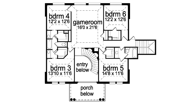 Colonial European Level Two of Plan 87945
